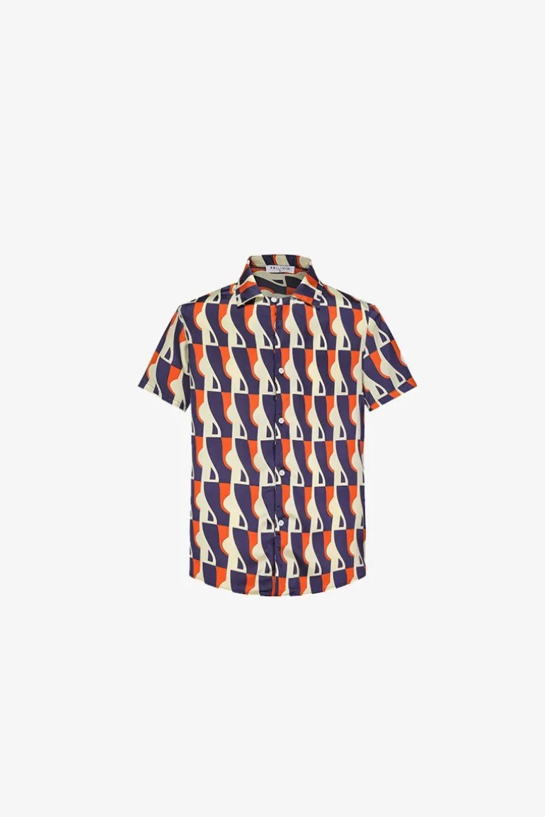 Ensemble chemise short à motifs abstrait