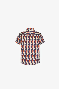 Ensemble chemise short à motifs abstrait