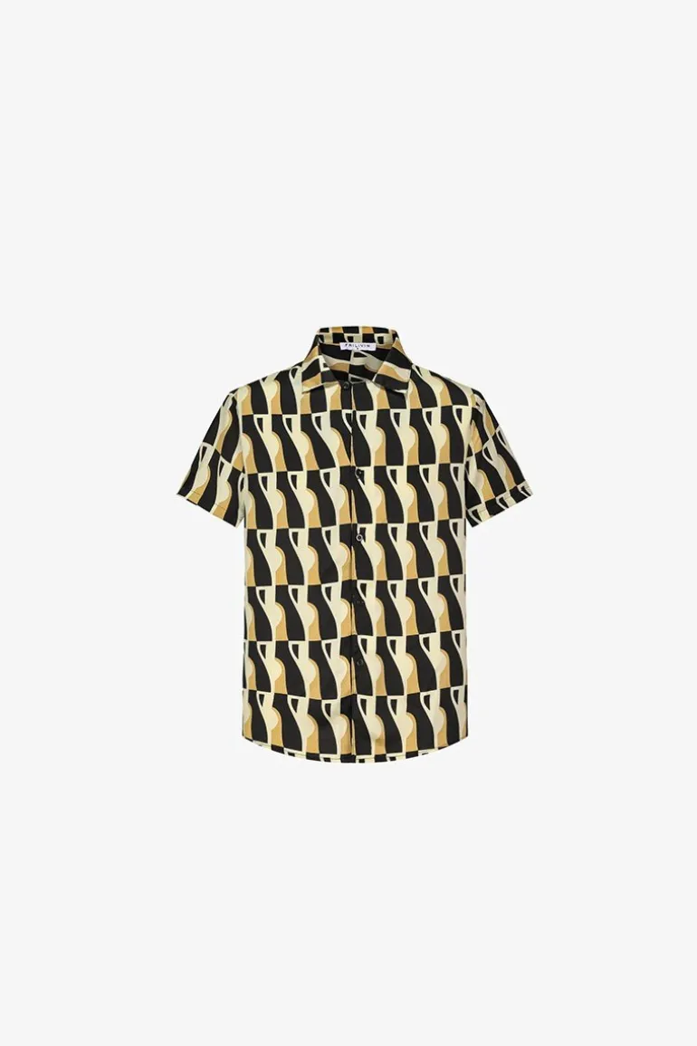 Ensemble chemise short à motifs abstrait
