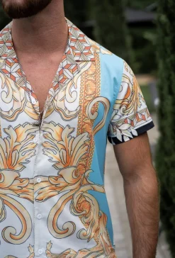 Ensemble chemise short à motifs baroque