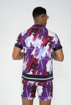 Ensemble chemise short à motifs