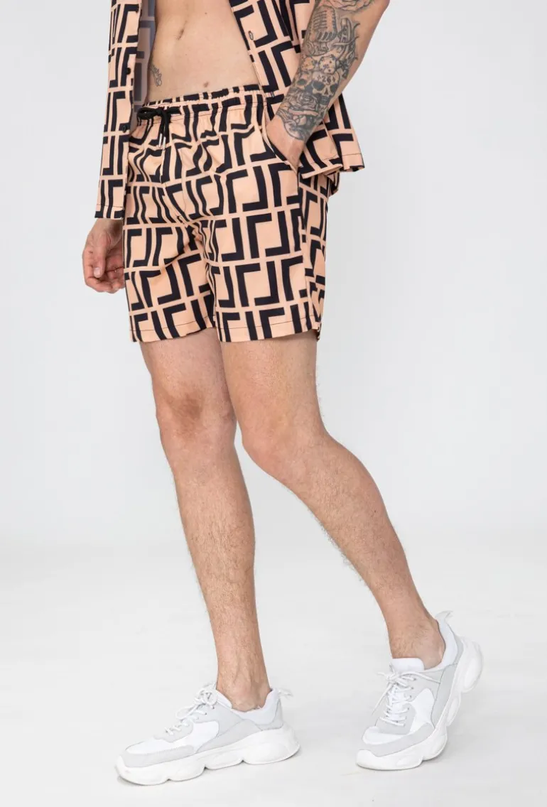 Ensemble chemise short à motif graphique