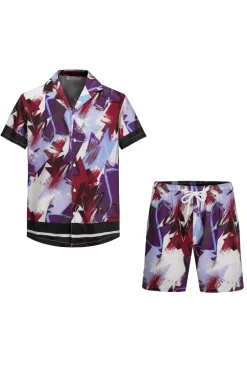Ensemble chemise short à motifs