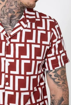 Ensemble chemise short à motif graphique