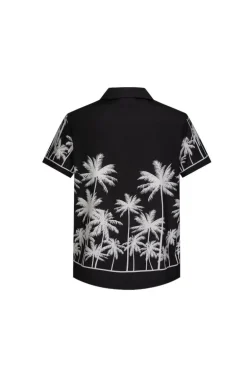 Ensemble chemise short à motifs palmier