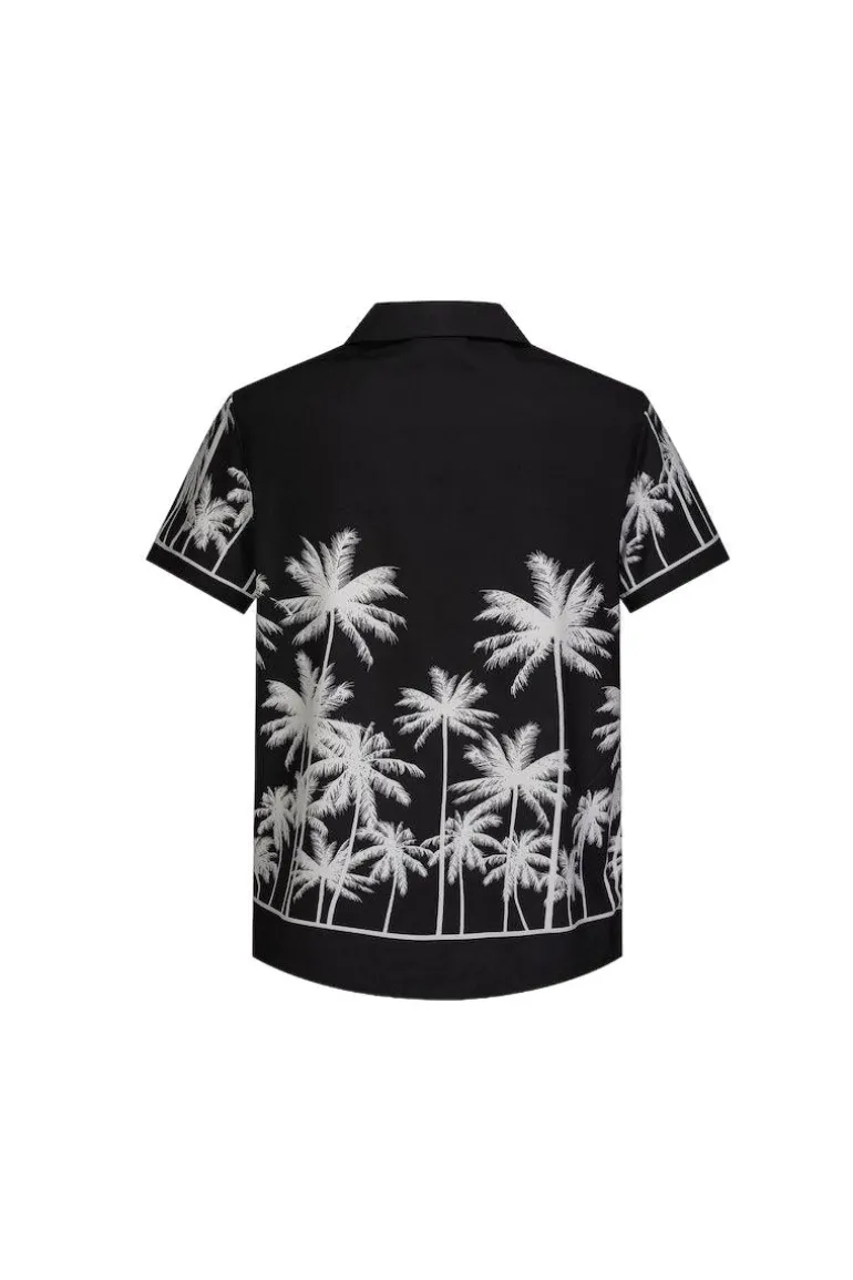 Ensemble chemise short à motifs palmier