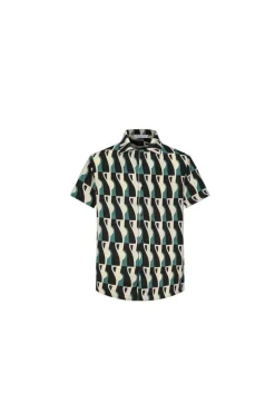 Ensemble chemise short à motifs abstrait