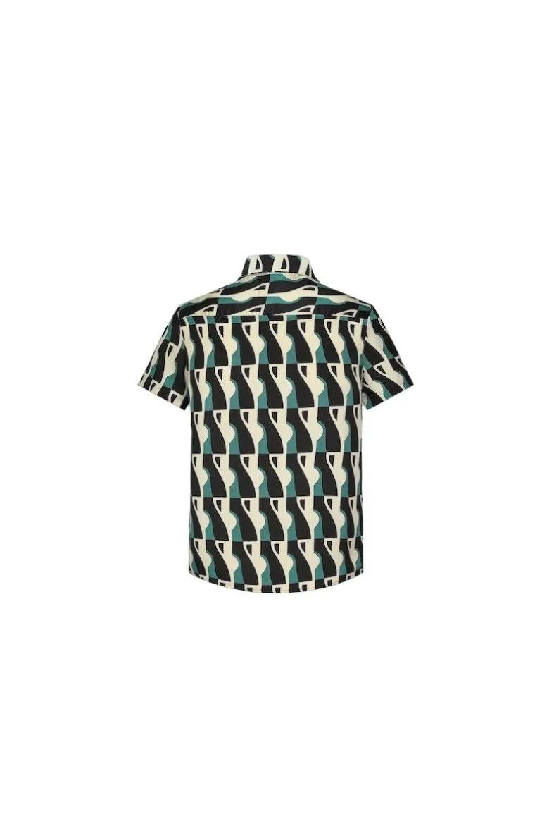 Ensemble chemise short à motifs abstrait