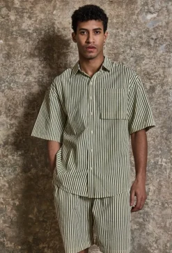 Ensemble chemise short à rayure