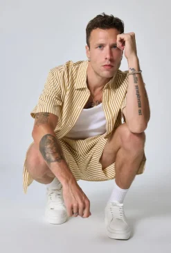 Ensemble chemise short à rayure