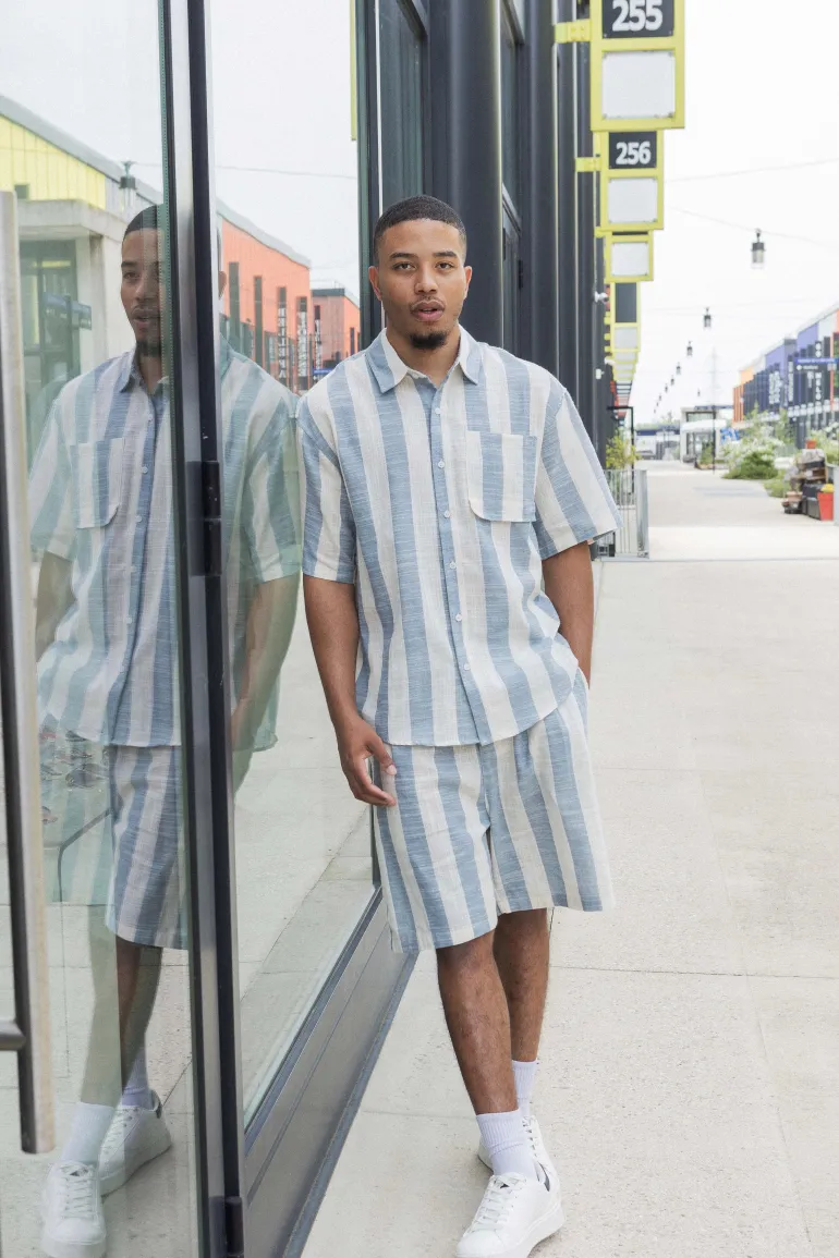 Ensemble chemise short à rayure