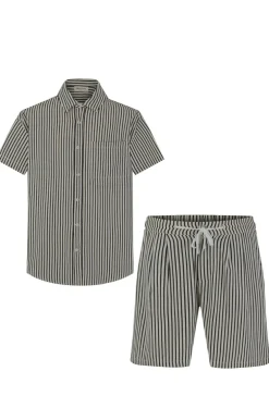 Ensemble chemise short à rayure