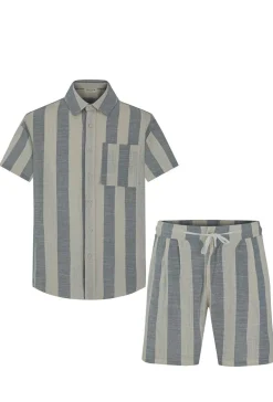 Ensemble chemise short à rayure