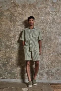 Ensemble chemise short à rayure