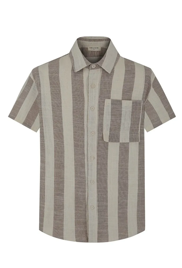 Ensemble chemise short à rayure