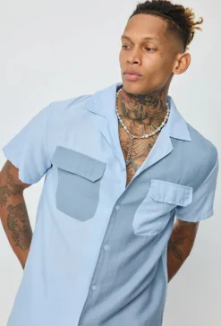 Ensemble chemise short bicolore
