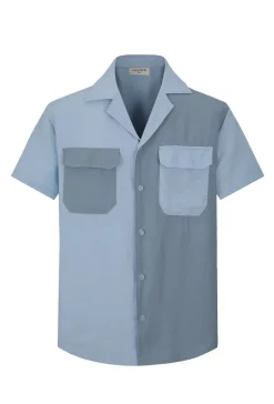 Ensemble chemise short bicolore