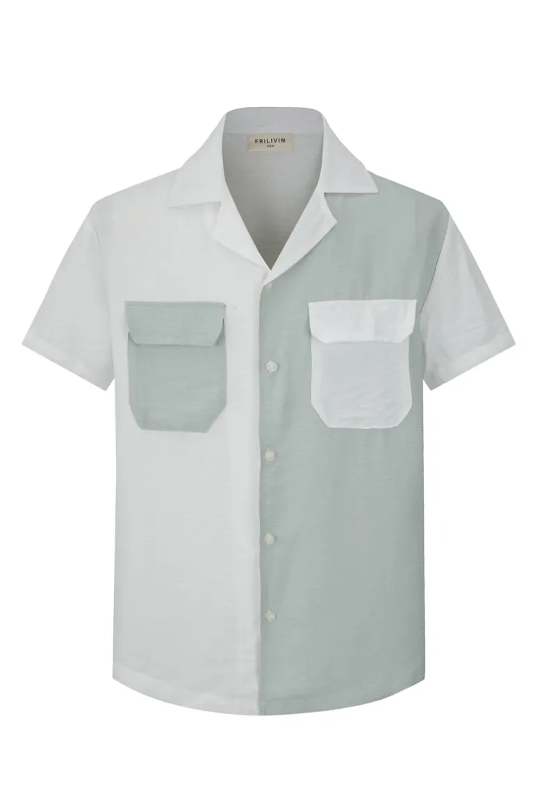 Ensemble chemise short bicolore