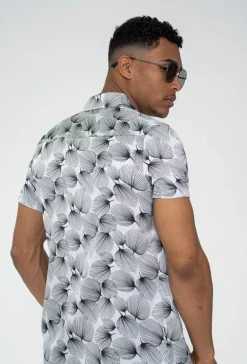 Ensemble chemise short fleuri à motifs floral