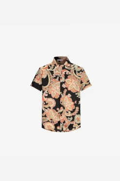 Ensemble chemise short fleuri à motifs baroque