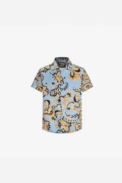 Ensemble chemise short fleuri à motifs baroque