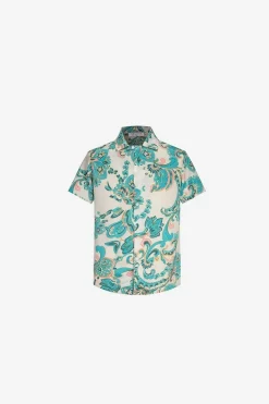 Ensemble chemise short fleuri à motifs baroque