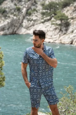 Ensemble chemise short graphique