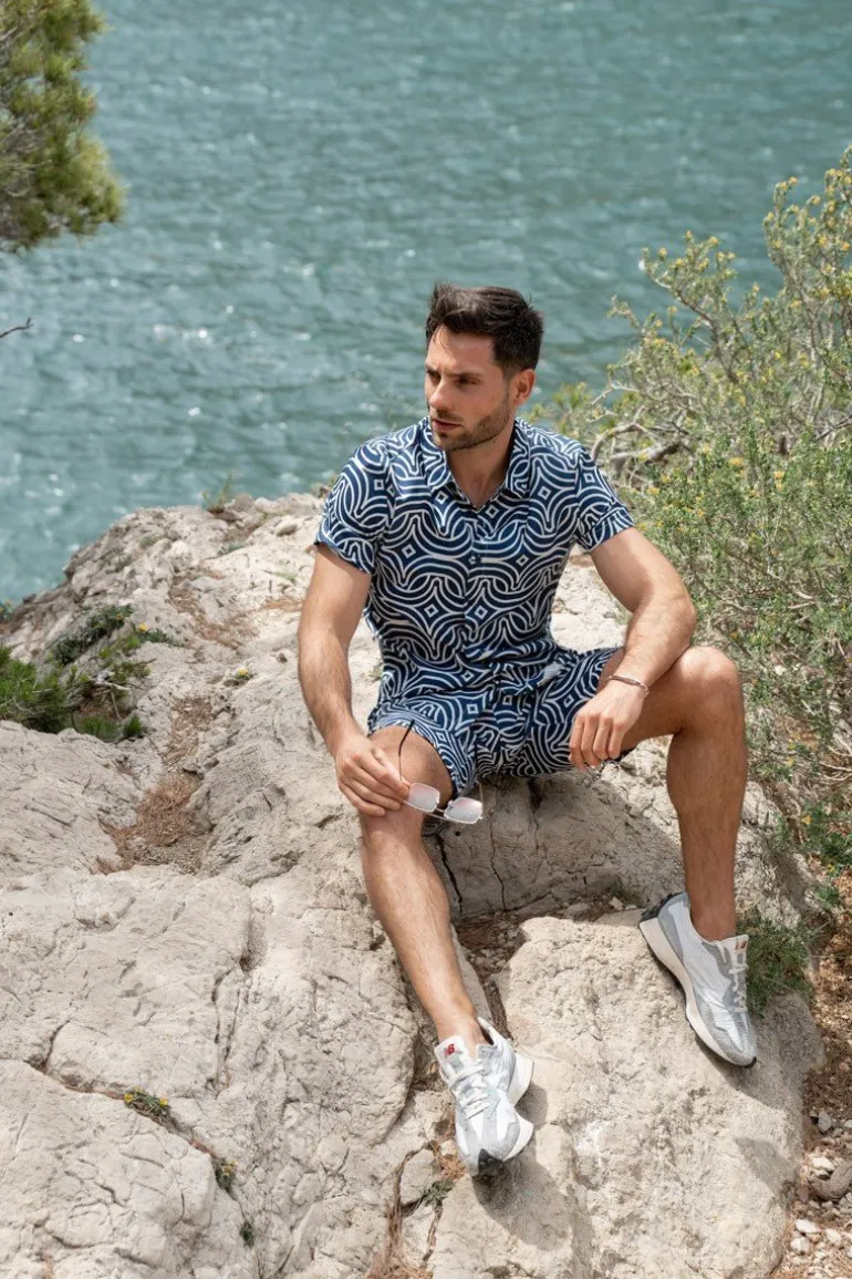 Ensemble chemise short graphique