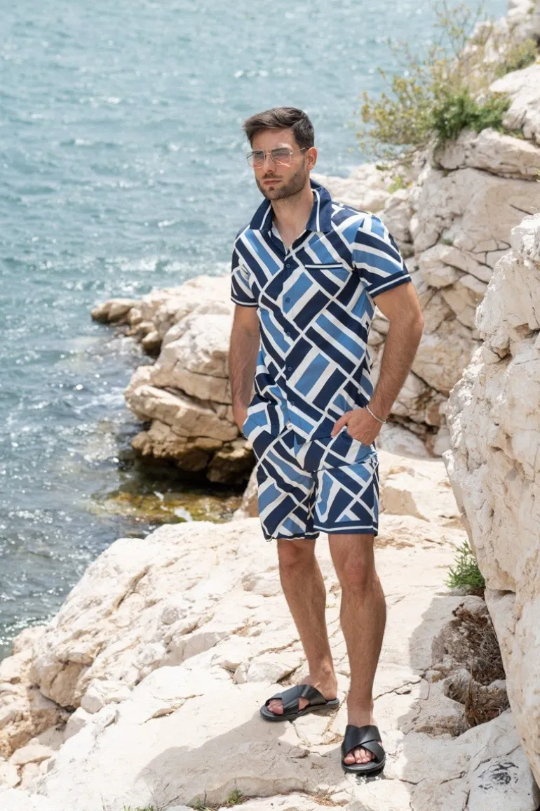 Ensemble chemise short graphique