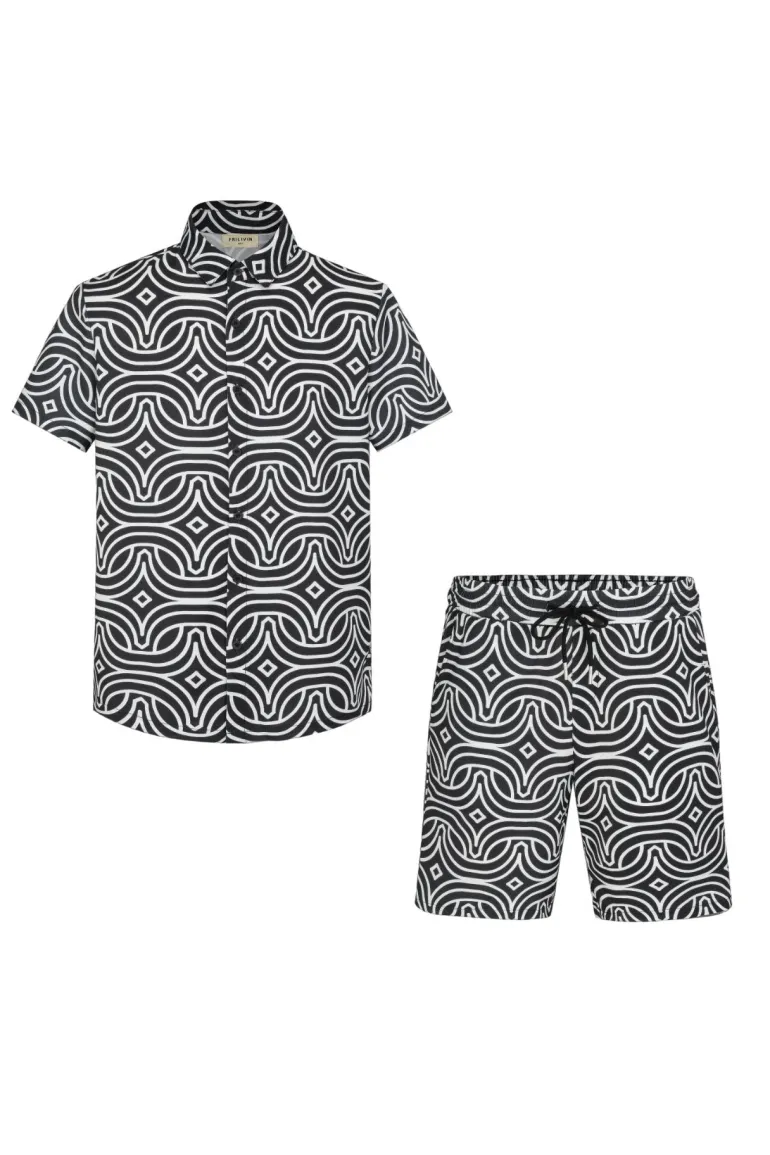 Ensemble chemise short graphique