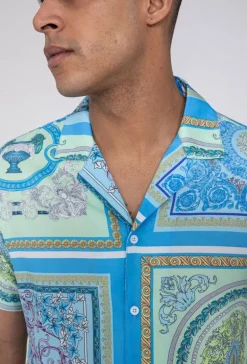 Ensemble chemise short motif baroque