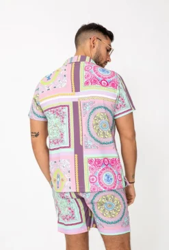 Ensemble chemise short motif baroque