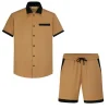Ensemble chemise short style bowling