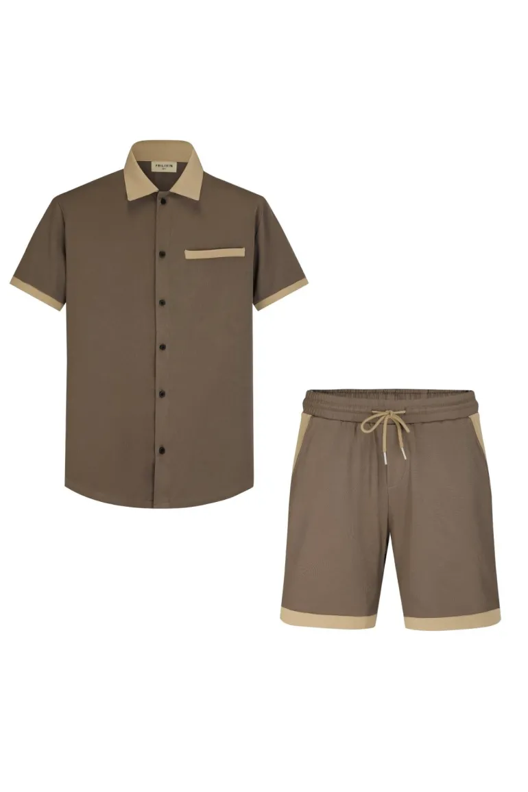 Ensemble chemise short style bowling