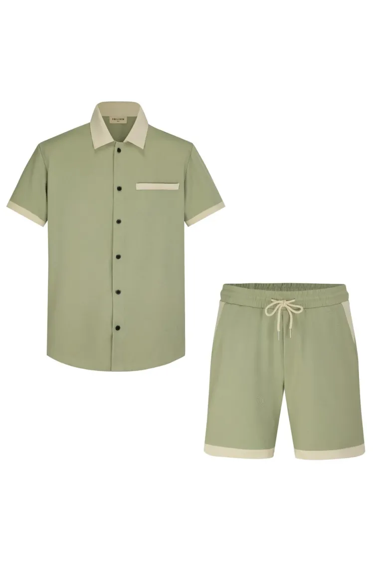 Ensemble chemise short style bowling