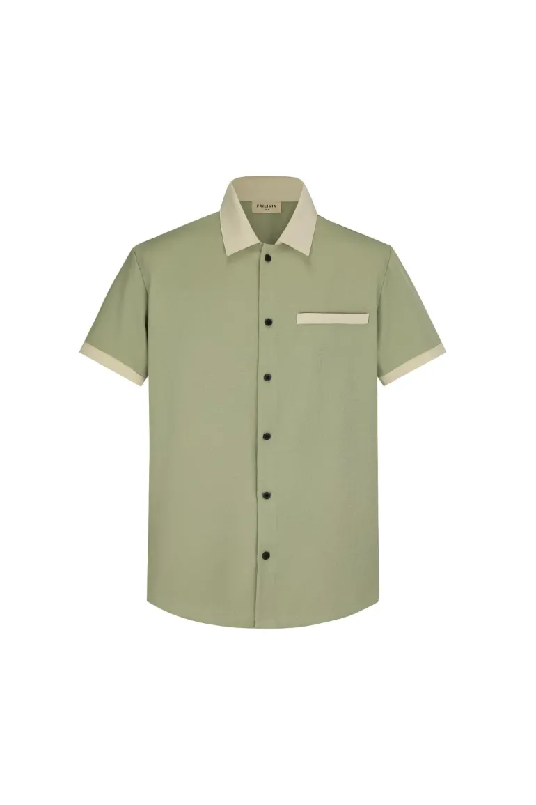 Ensemble chemise short style bowling