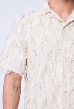 Ensemble chemise short uni effet lin