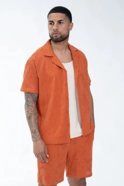 Ensemble chemise short uni décontracté