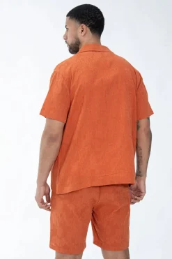 Ensemble chemise short uni décontracté