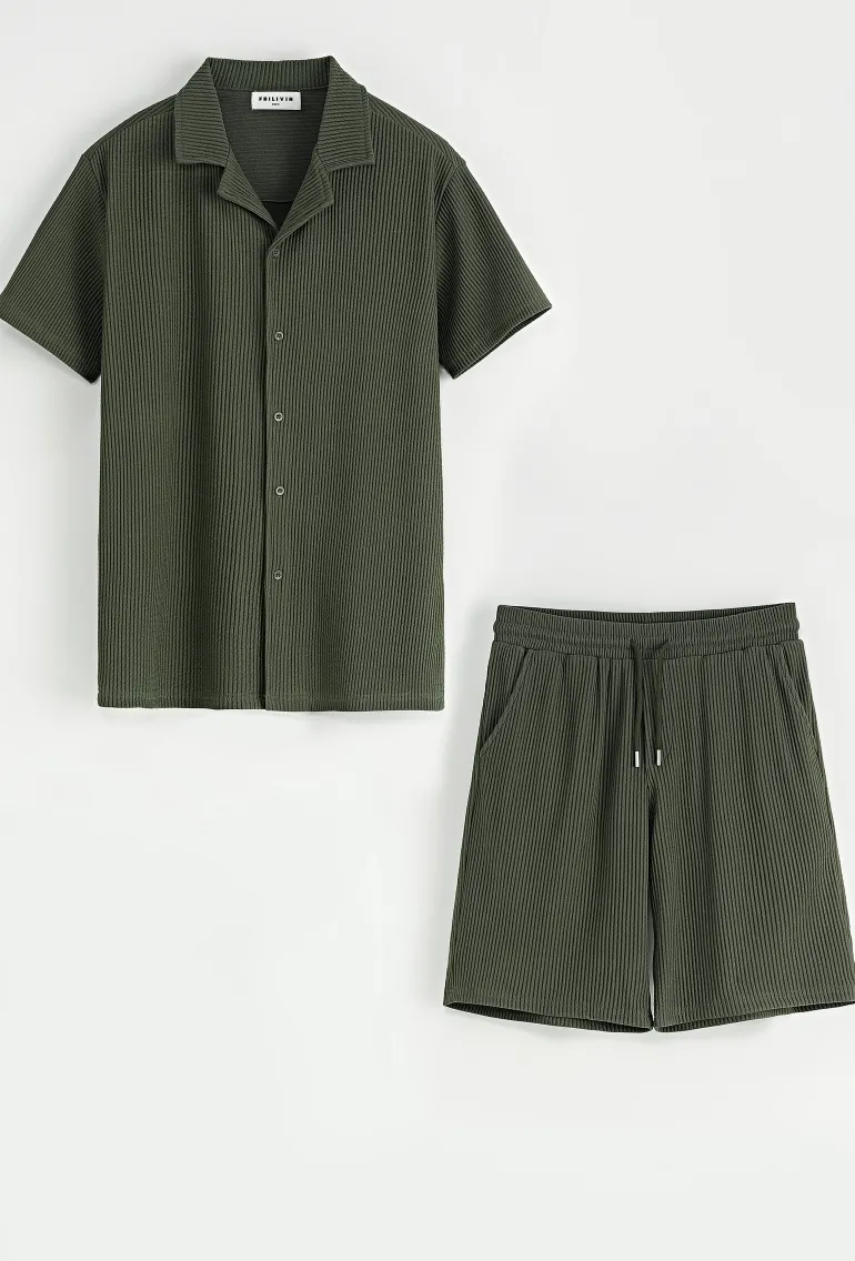 Ensemble chemise short uni