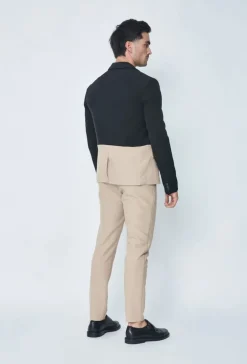 Ensemble classic veste et pantalon bi couleur