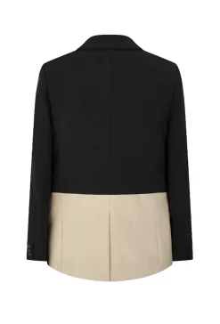 Ensemble classic veste et pantalon bi couleur