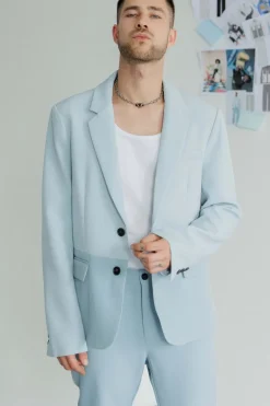 Ensemble classic veste et pantalon bi couleur