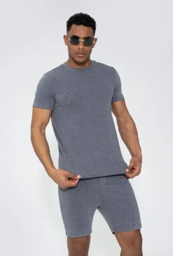 Ensemble décontracté texturé tshirt short