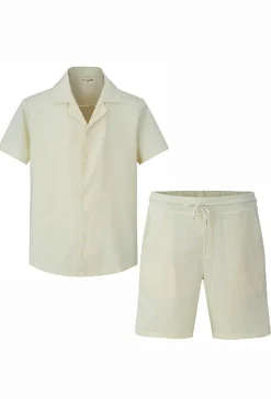 Ensemble décontracté uni chemise short