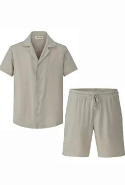 Ensemble décontracté uni chemise short