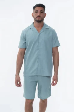 Ensemble décontracté uni chemise short