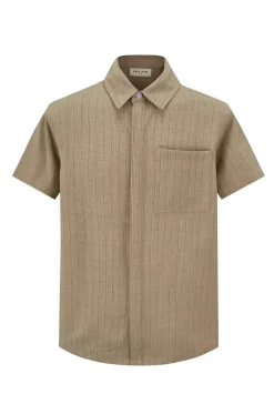Ensemble de chemise à manches courtes et pantalon avec taille à cordon