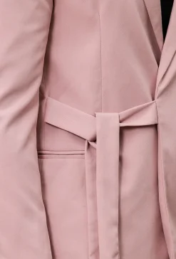 Ensemble de costume croisé ceinture à noué
