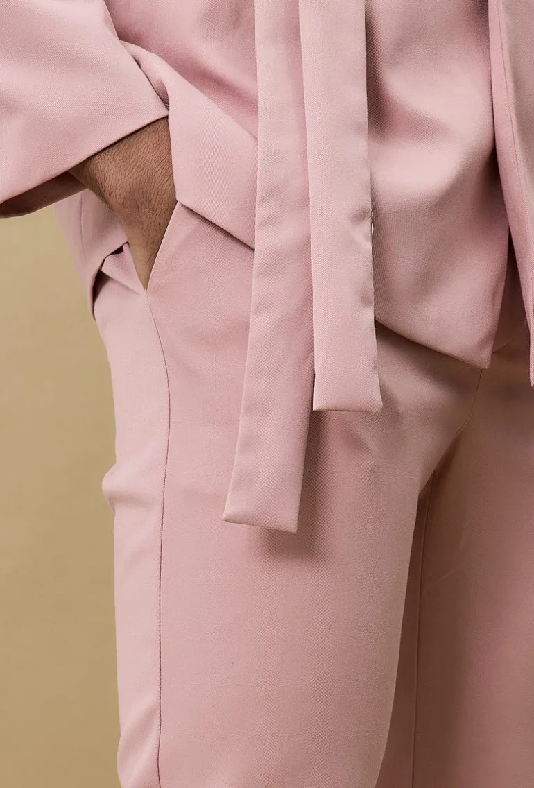 Ensemble de costume croisé ceinture à noué